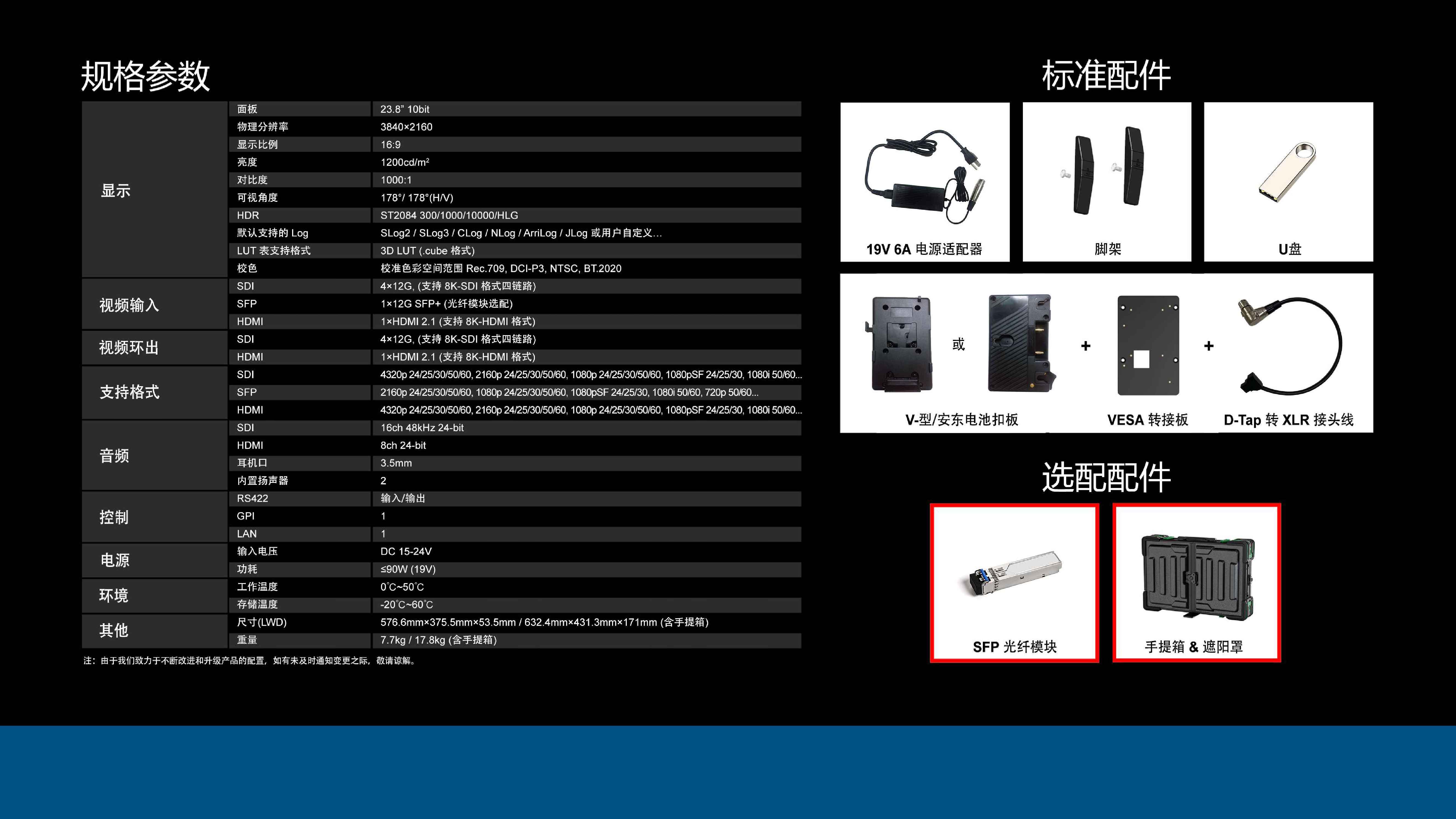 新品发布/利利普24寸专业8K视频后期制作监视器/监看/调色推介