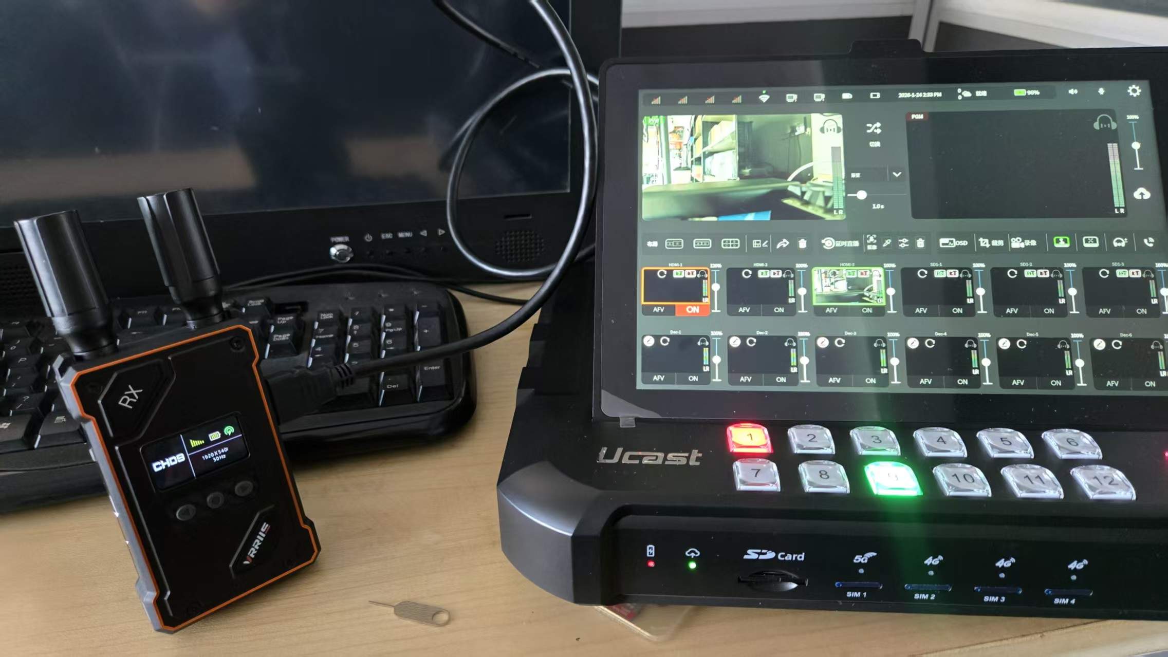 现货供应/大疆Pocket3专用图传/兼容摄像机HDMI发射/户外运动，便携机位，推介