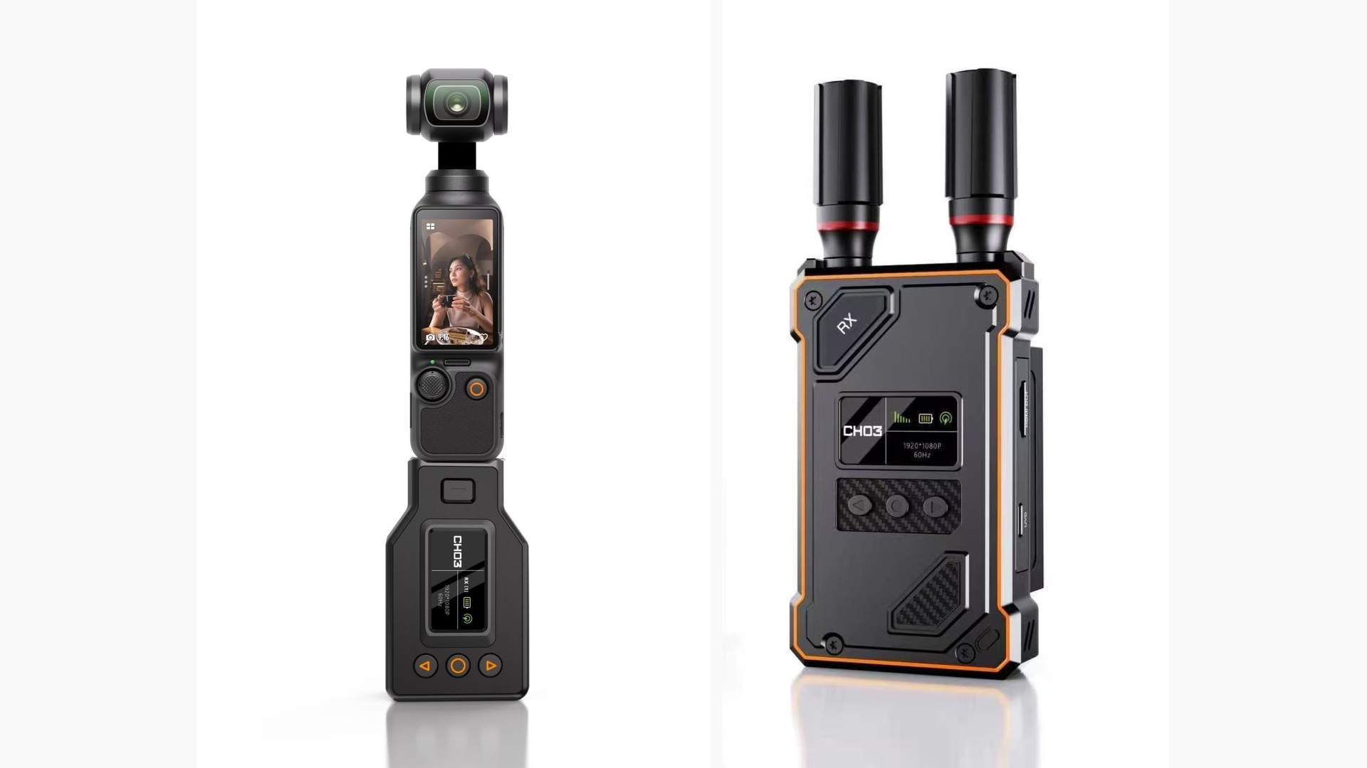 现货供应/大疆Pocket3专用图传/兼容摄像机HDMI发射/户外运动，便携机位，推介