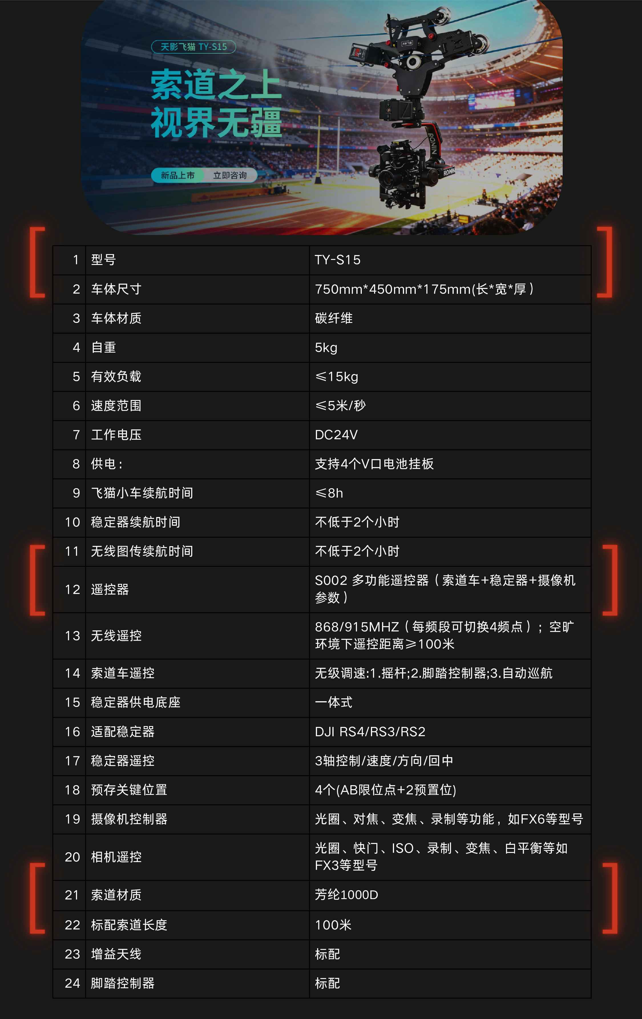 新品/天影视通/专业智能飞猫系统/兼容大疆如影系列稳定器，兼容索尼所有LANC协议摄像机，电子围拦