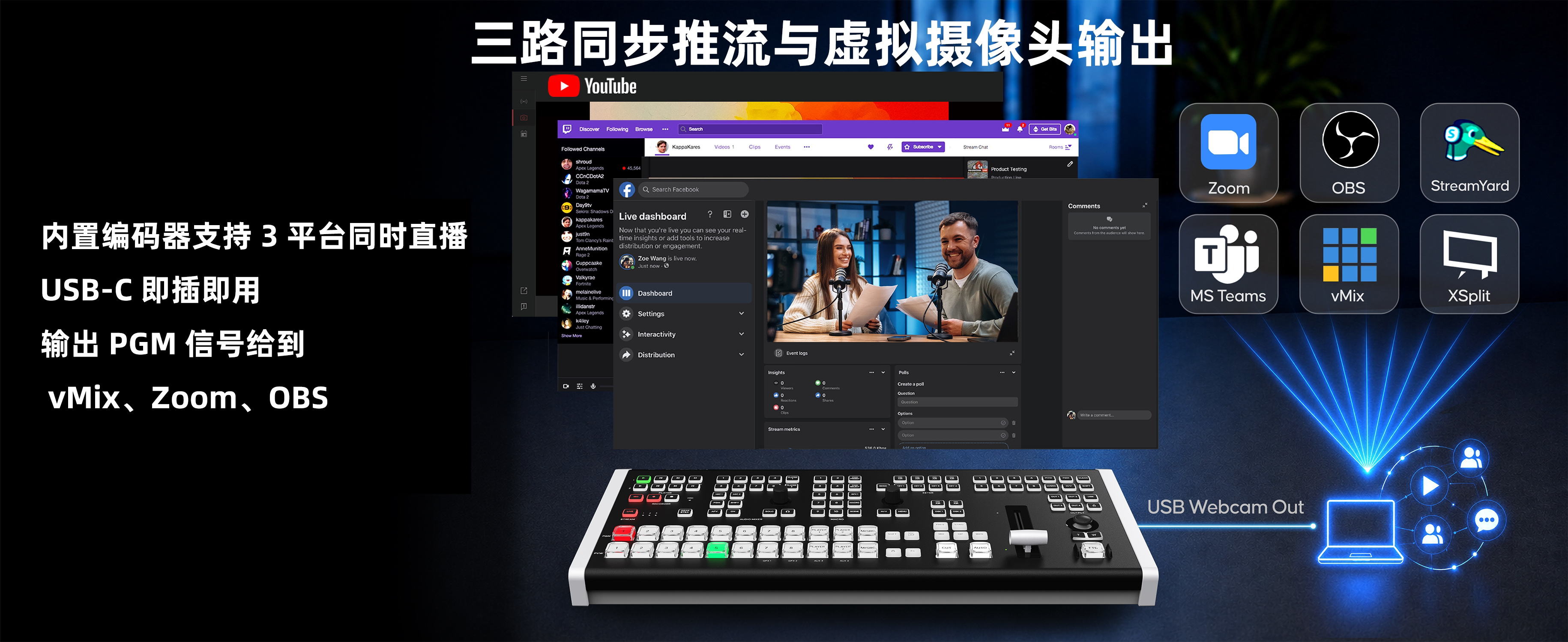 新品/时代奥视OMNI12导播台/8路HDMI/SDI加4路AUX IN,很多兄弟埋怨端口不够,问题解决了