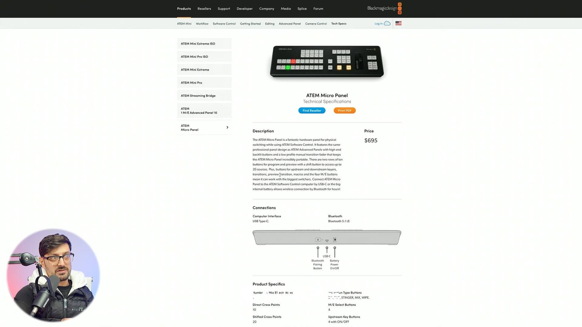 BMD新款无线导播台/ATEM Micro Panel /展示与评测/无线蓝牙模式/TYPE-C模式