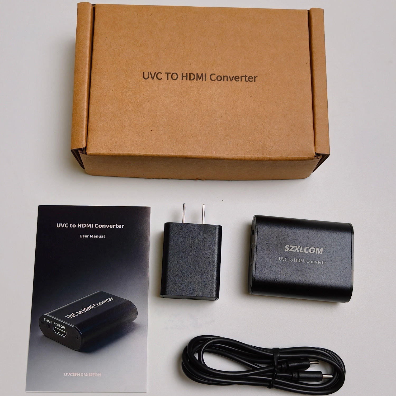 超性价比/UVC转HDMI转换盒/ 大疆口袋3/运动摄像机/兼容UVC协议的网络摄像头等/type-c转HDMI/