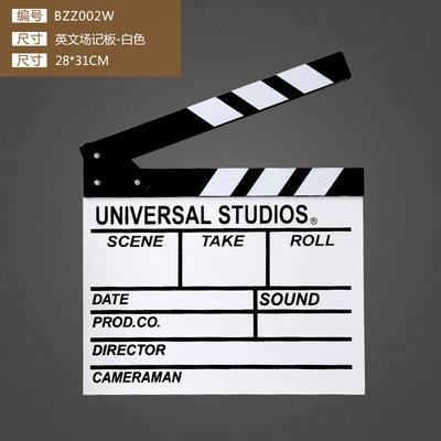 电影打板道具场记板开拍板导演板木质摄影网店拍照创意装饰品摆件