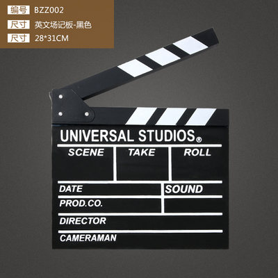 电影打板道具场记板开拍板导演板木质摄影网店拍照创意装饰品摆件