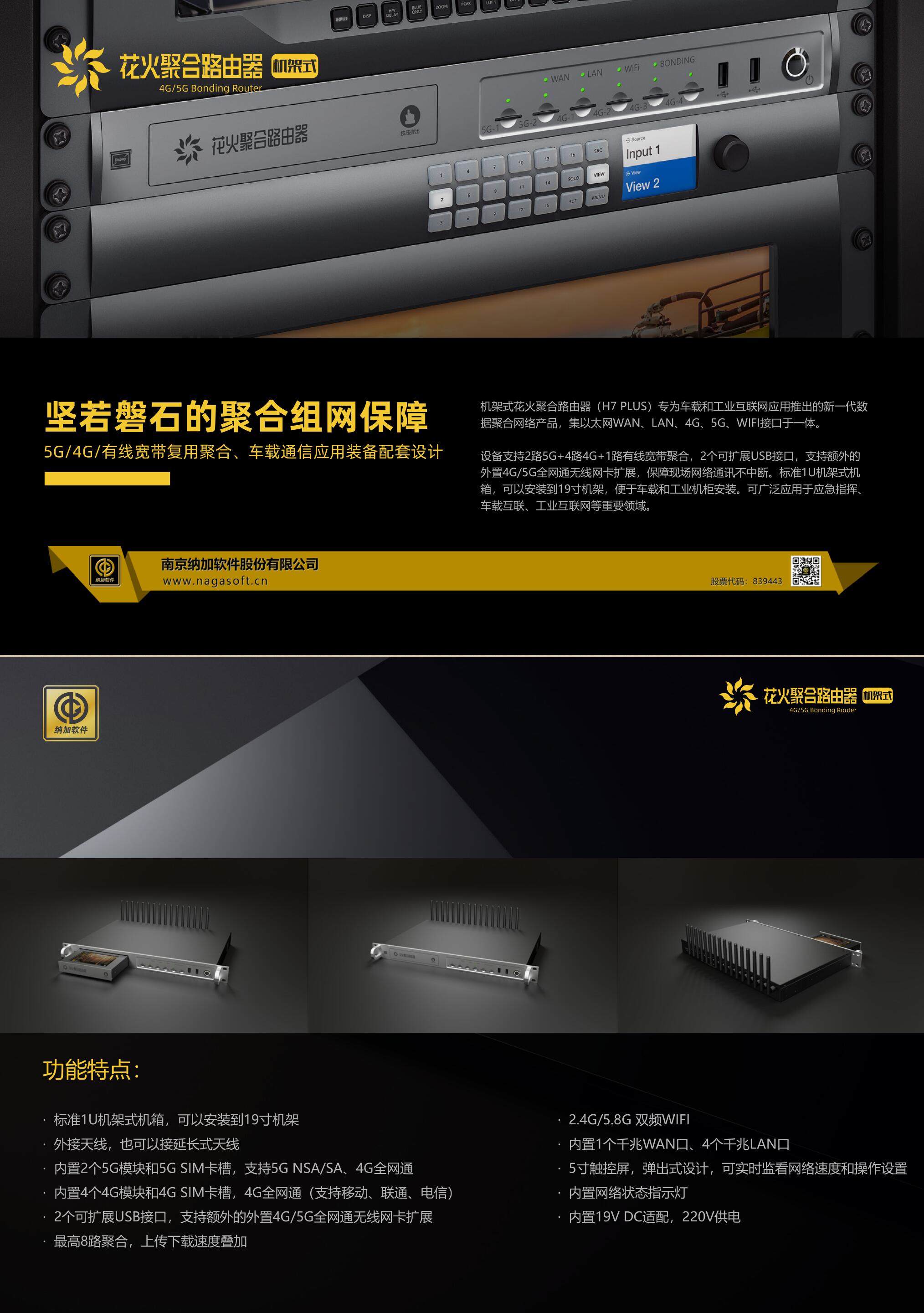 纳加新款花火聚合路由器（机架式）—上市啦！！