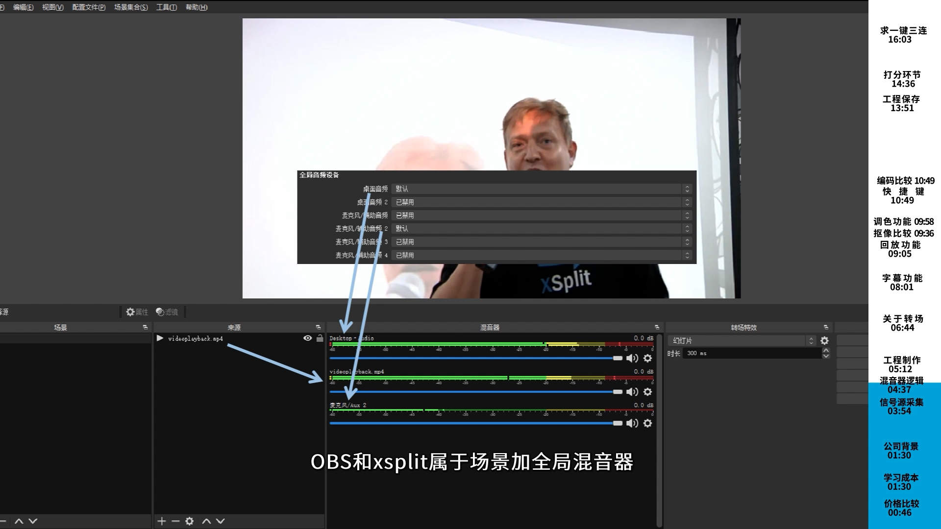 OBS对比xsplit对比VMIX 直播软件哪家强，本视频作者进行了深入的阐述