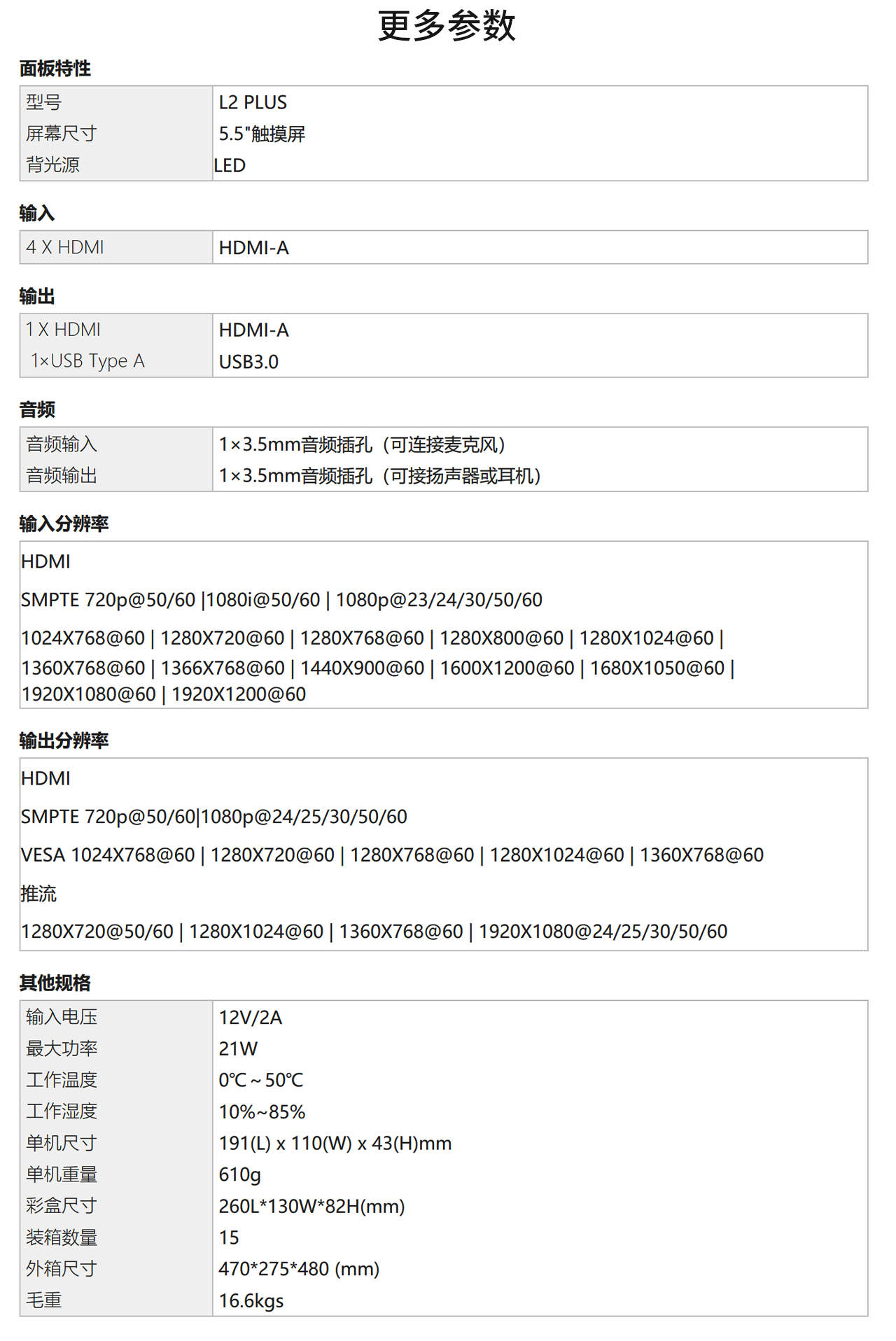 FEELWORLD富威德L2PLUS 5.5寸屏多机位流媒体直播导播台切换台
