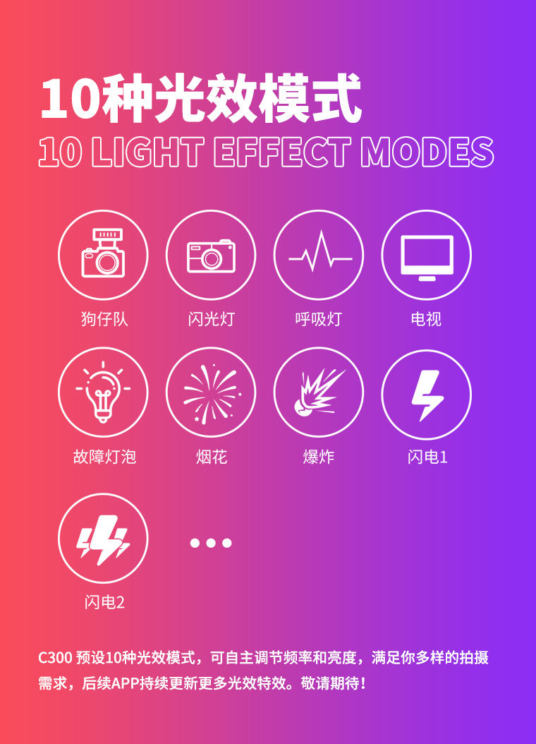 新品-凡赛FS-C300 高亮300W 专业直播影视灯性价比中的战斗机