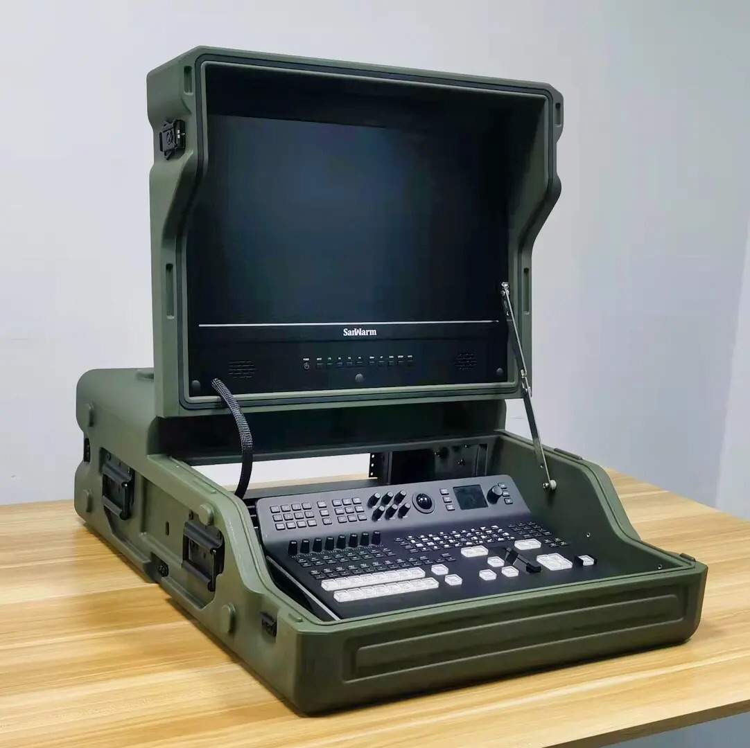 适配BMD/罗兰/索尼等专业导播台-新款专业便携式箱载导播机箱上市