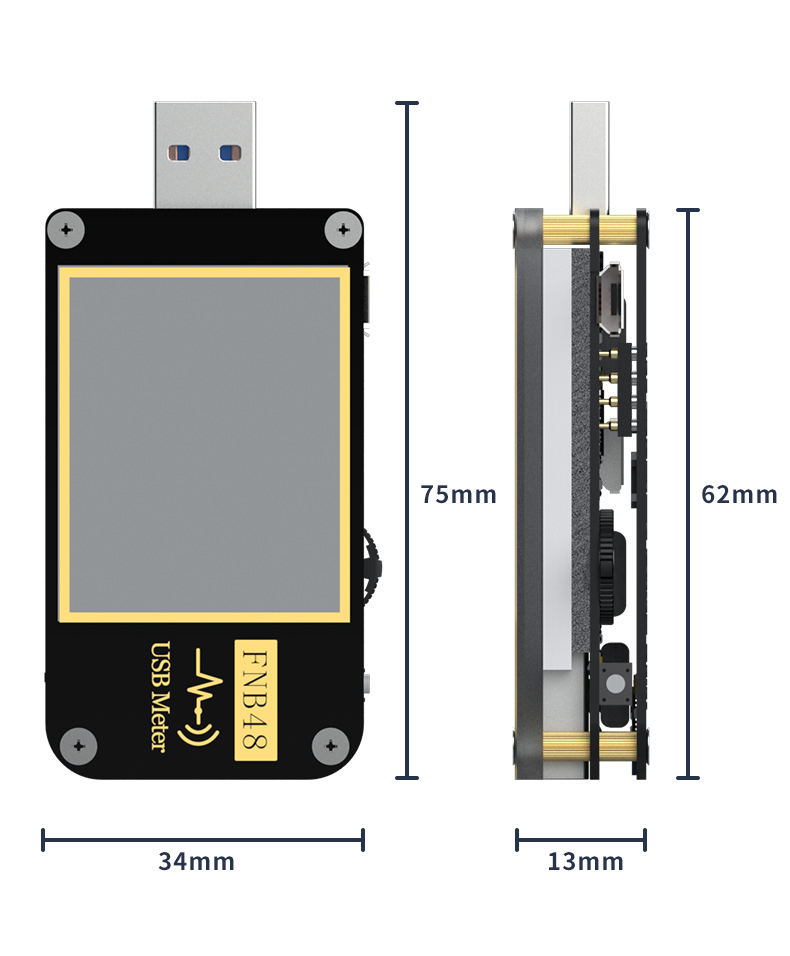 USB端口电压电流--多功能测试仪，直播一体机/聚合路由器/直播背包等，现场直播检测USB端口利器